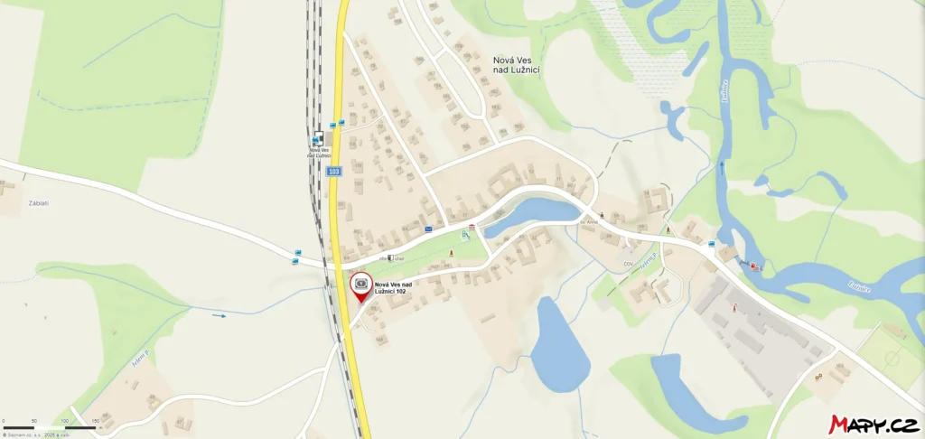 mapa RD Nová Ves nad Lužnicí na prodej